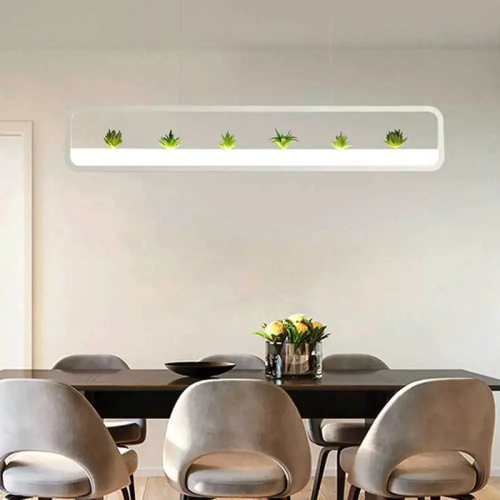 Black LED Succulent Chandelier