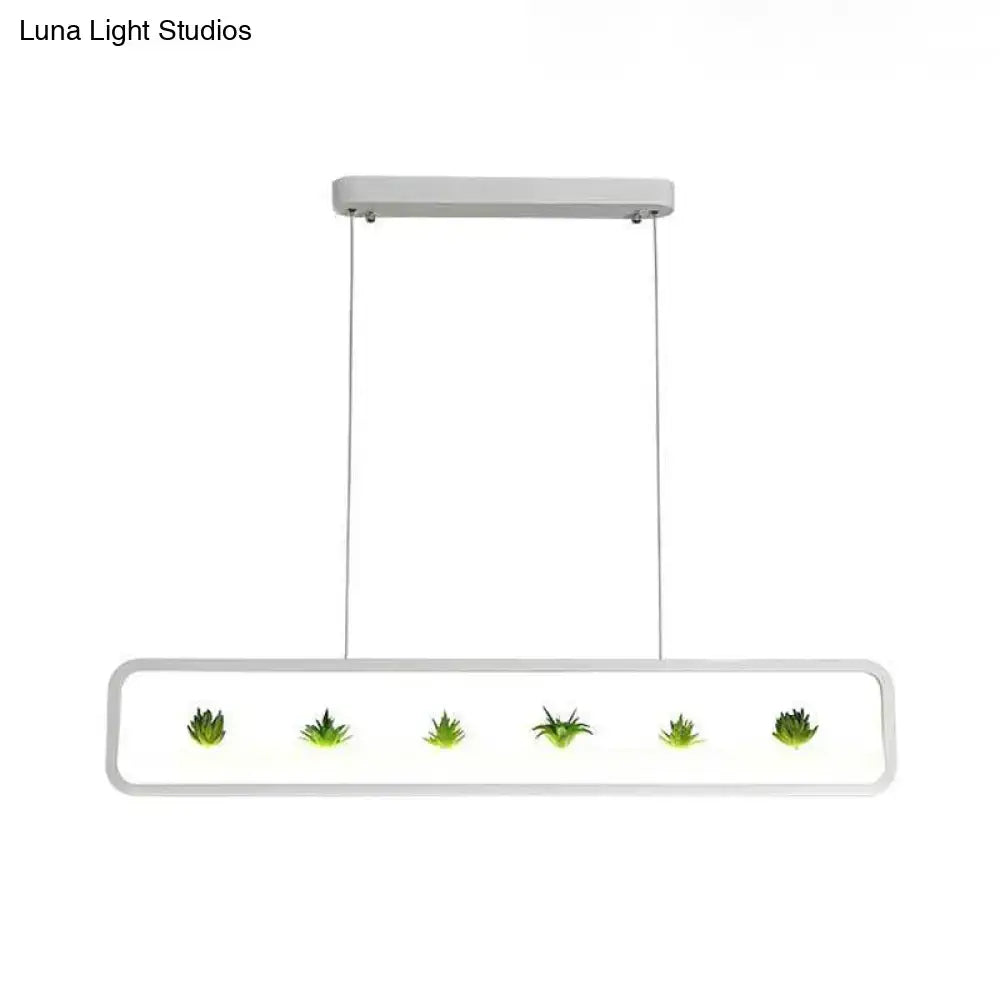 Black LED Succulent Chandelier