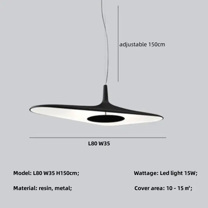 Black Disc Pendant Lamp