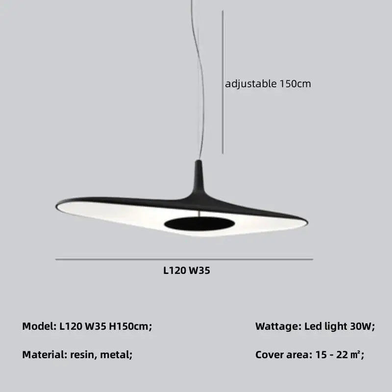 Black Disc Pendant Lamp