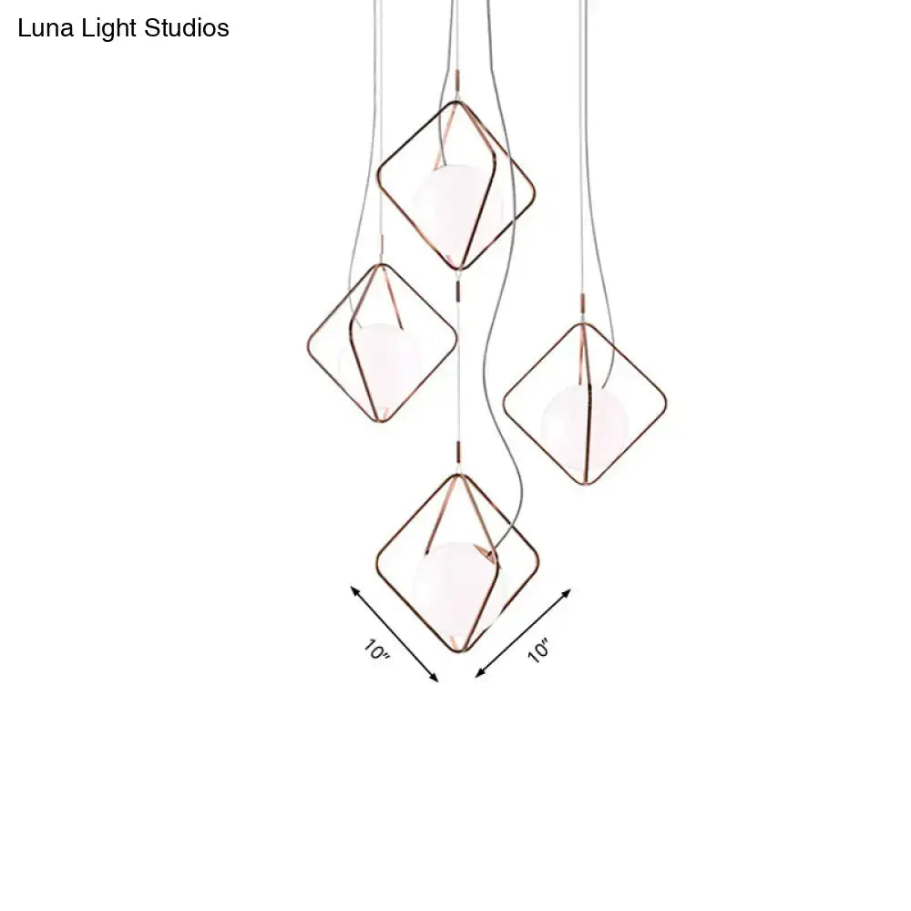 Copper Square Suspension Light