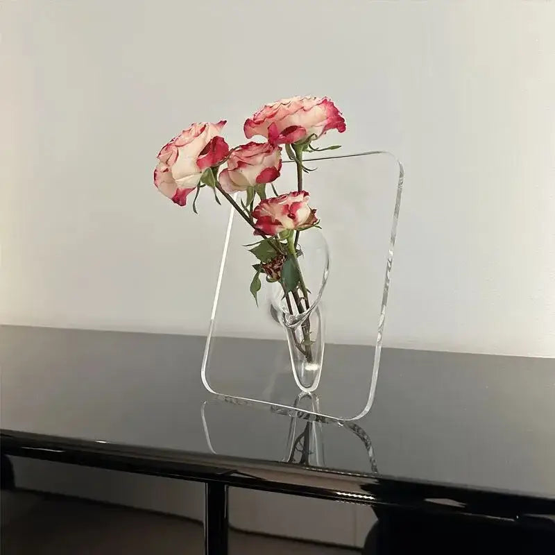 Transparent Square Wall Vase