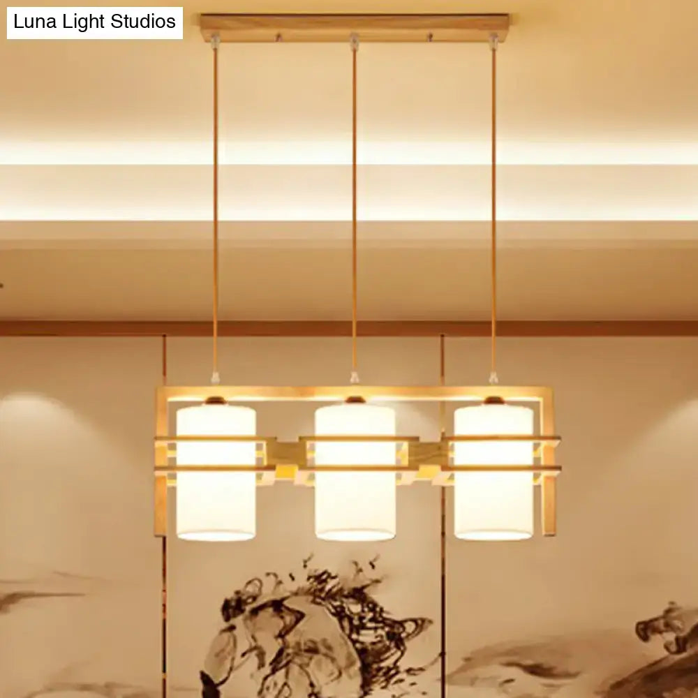 Wood Linear Island Pendant