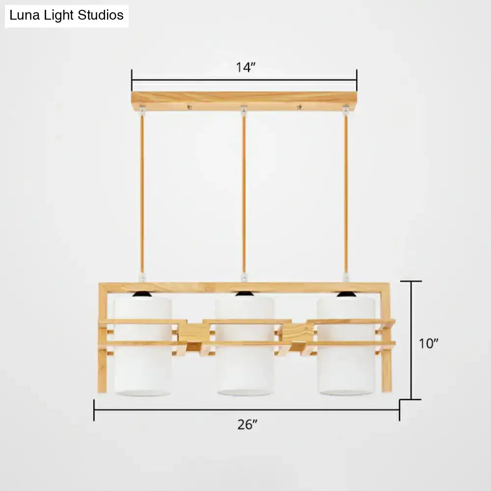 Wood Linear Island Pendant