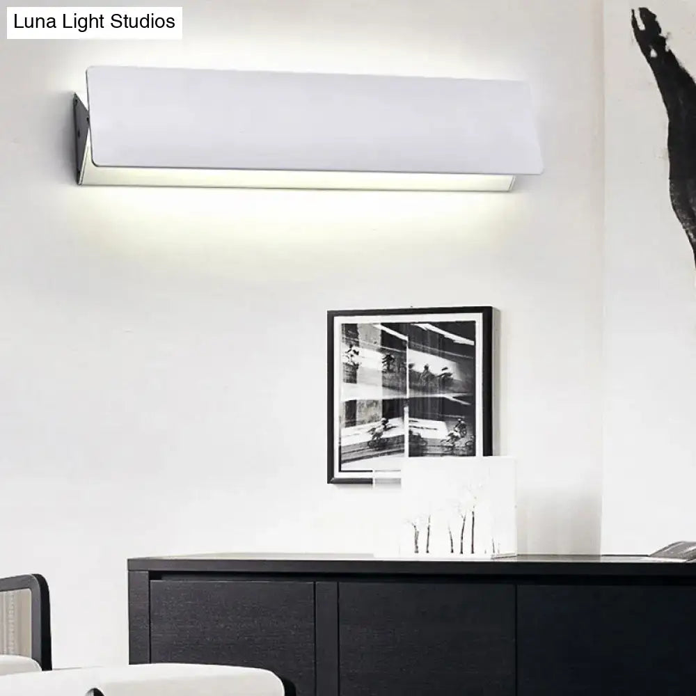 White Linear LED Sconce