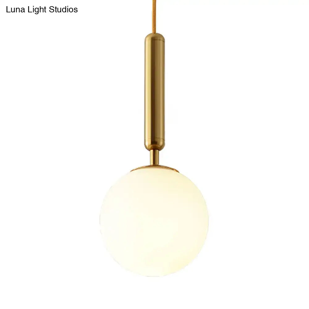 White Glass Globe Pendant