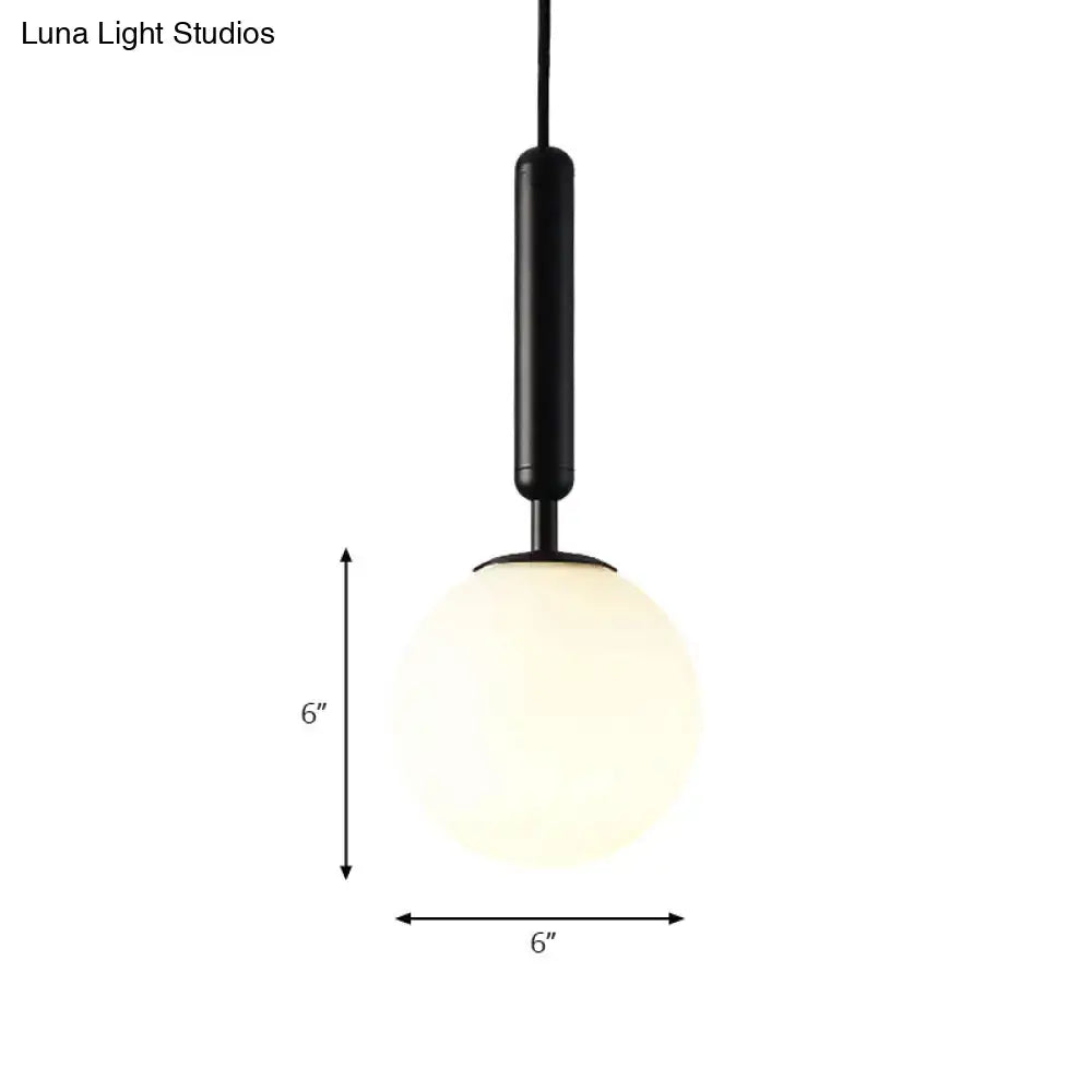 White Glass Globe Pendant
