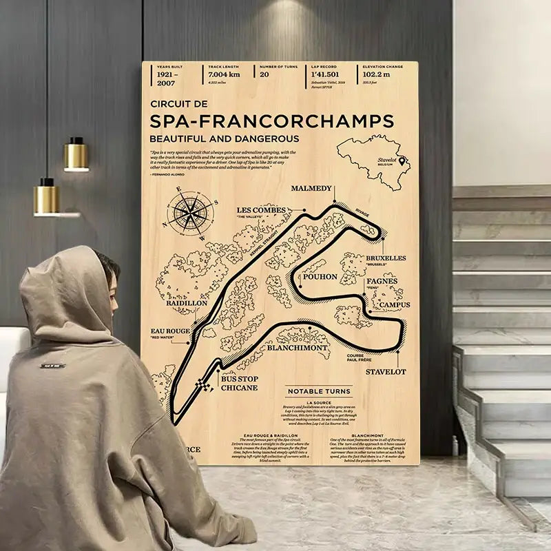 Wall Art Racing Poster Living Room Decor