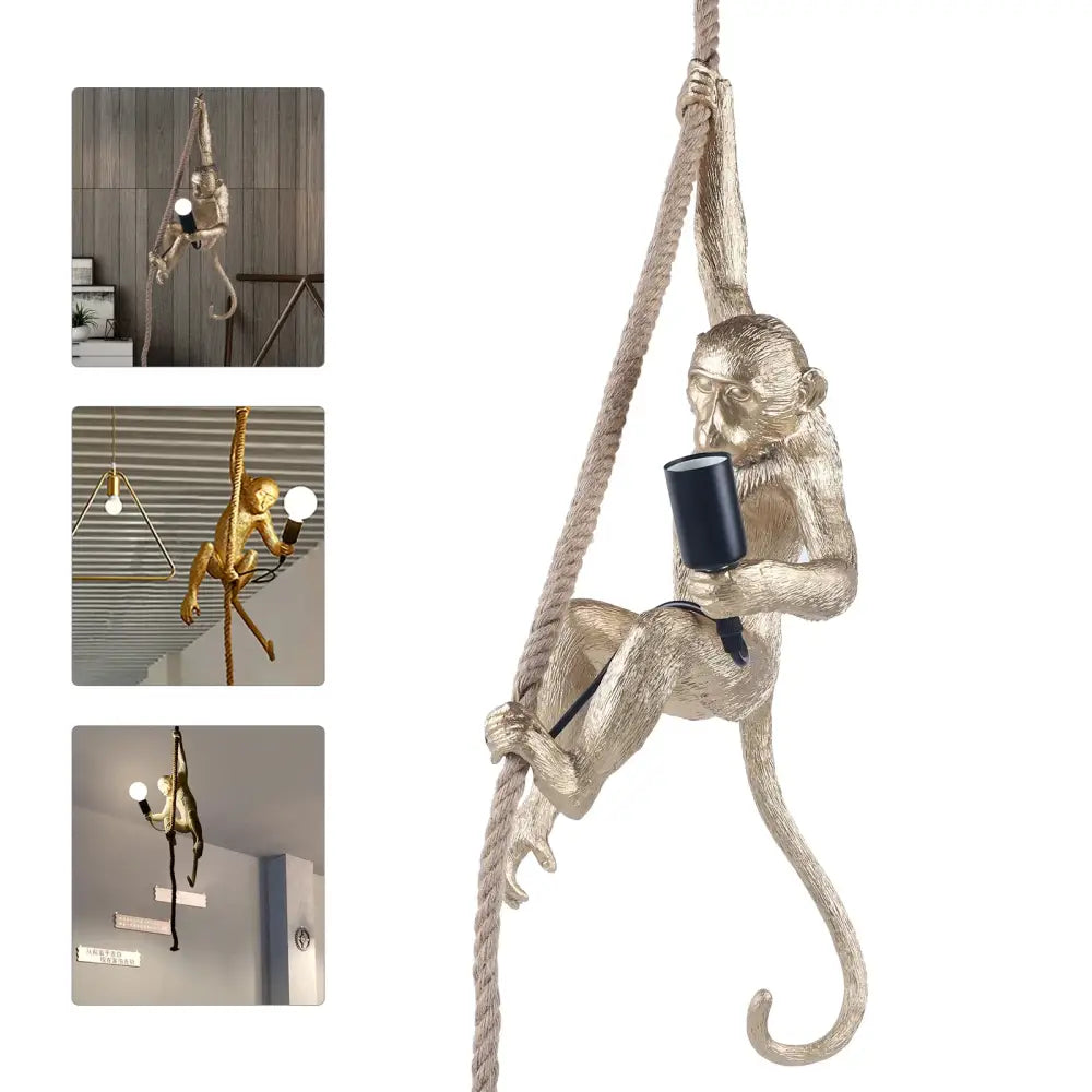 Gold Monkey Pendant Lamp