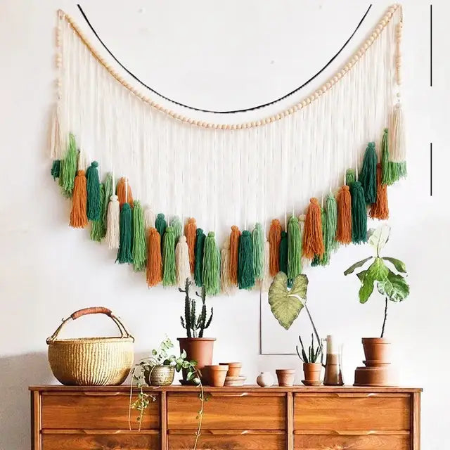 Beige Macrame Wall Tapestry