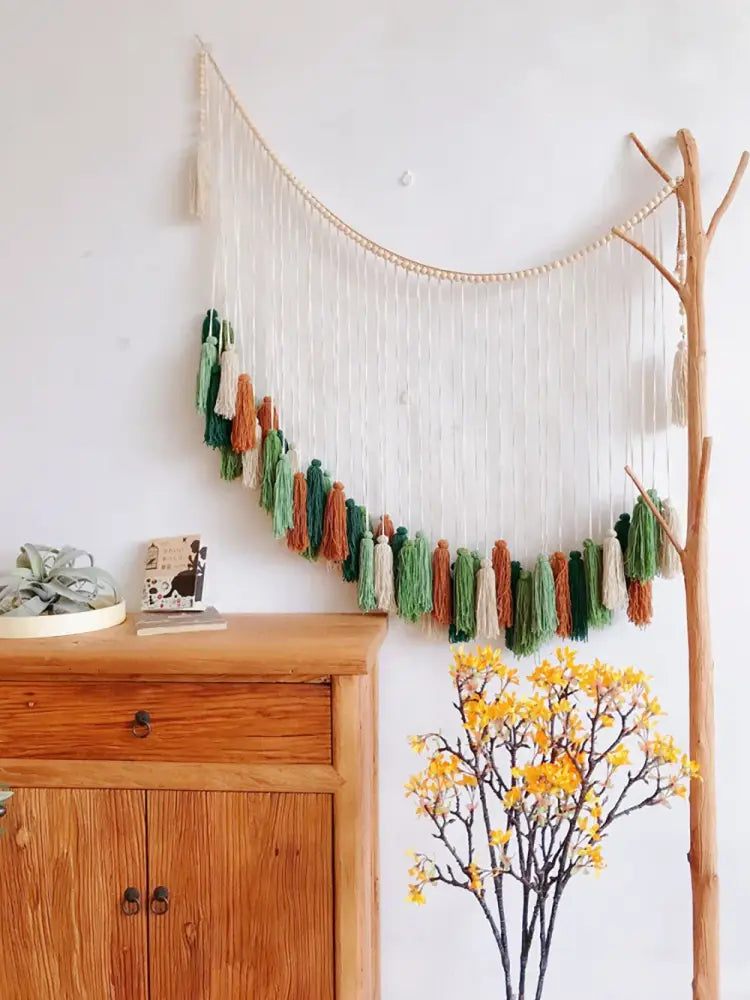 Beige Macrame Wall Tapestry