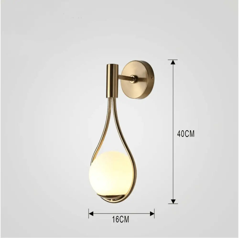 Gold Teardrop Nordic Sconce