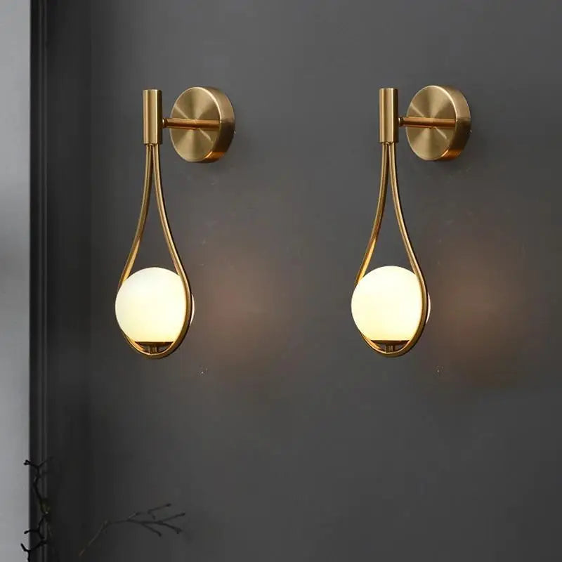 Gold Teardrop Nordic Sconce