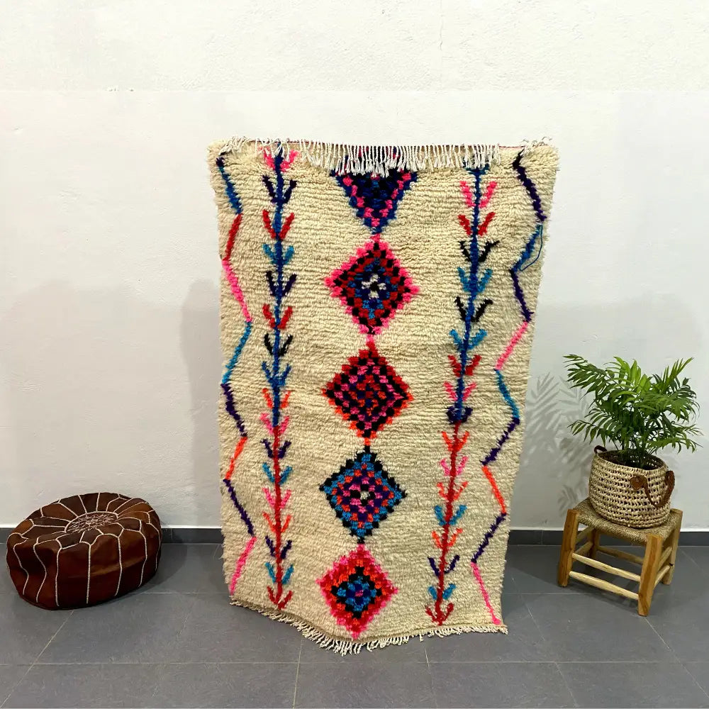Beige Geometric Rug