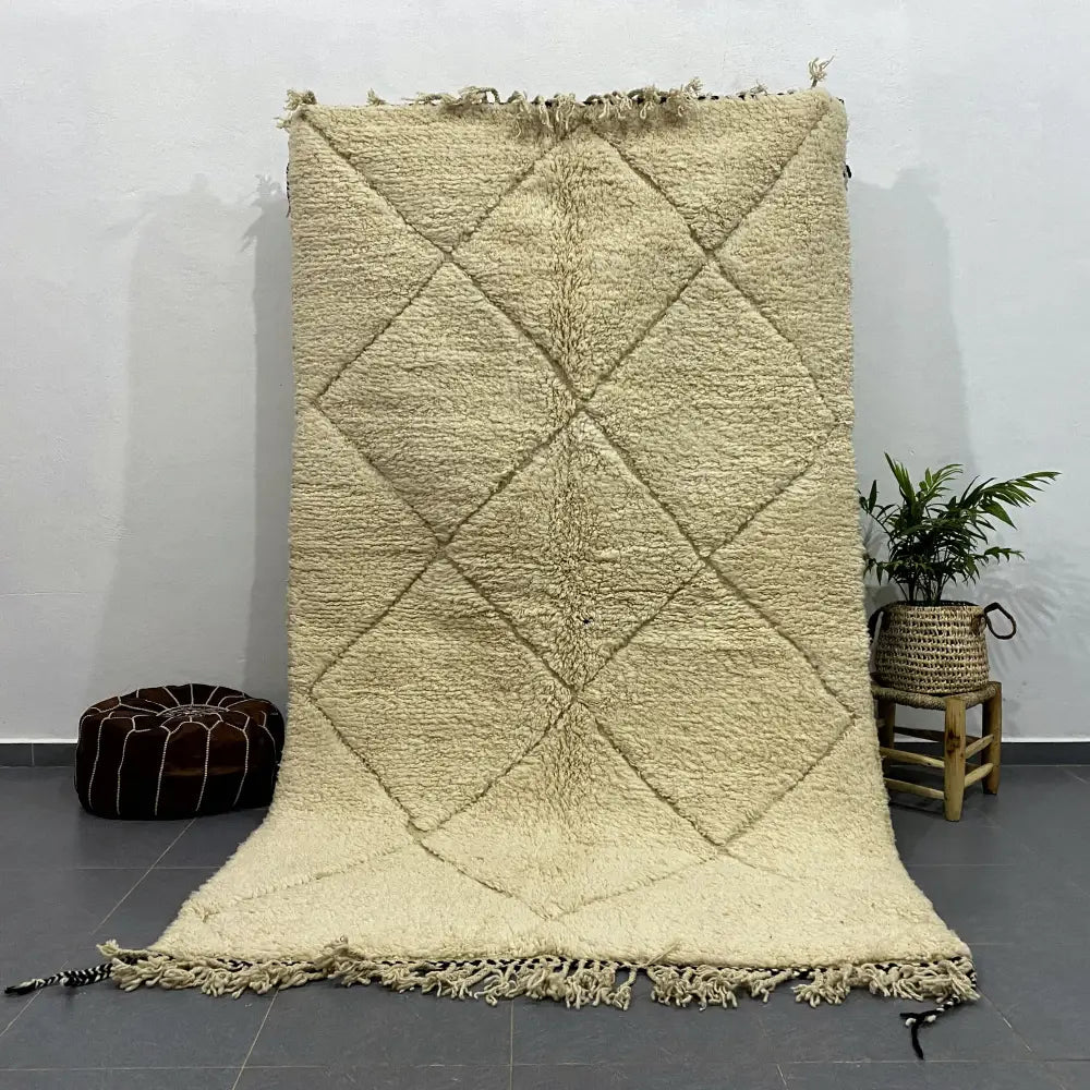 Cream Diamond Moroccan Rug