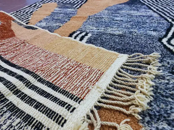 Navy Terracotta Moroccan Rug