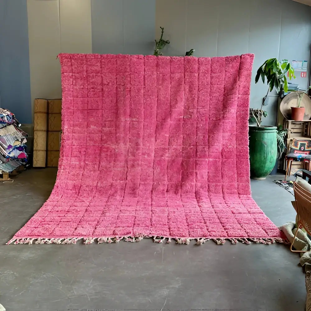 Fuchsia Moroccan Bedroom Rug