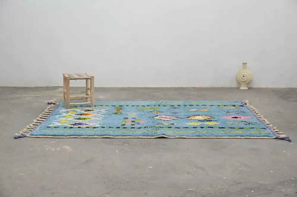 Blue Geometric Azilal Rug