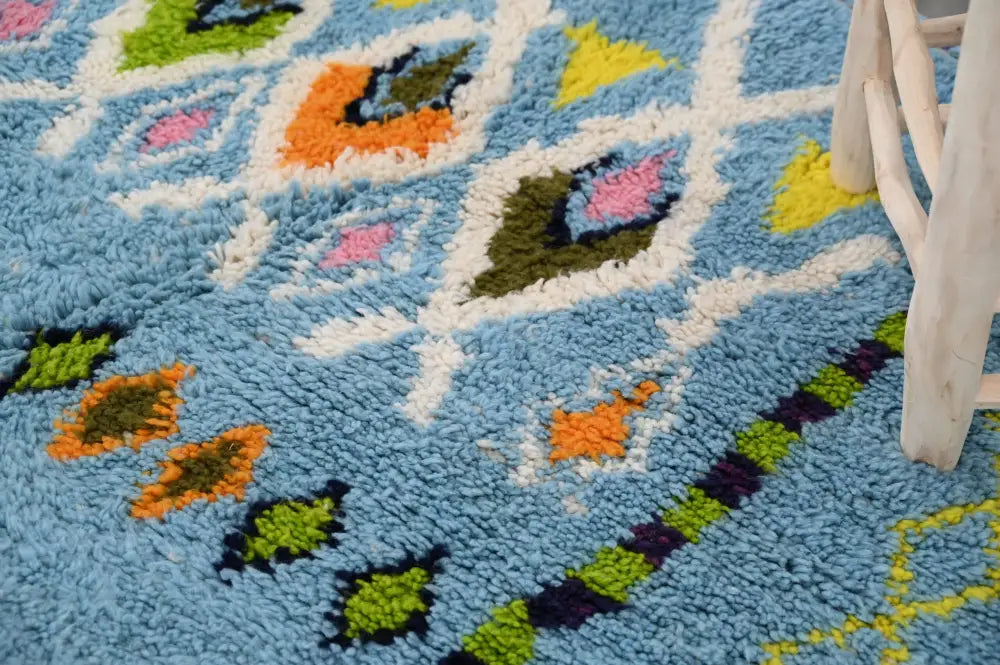 Blue Geometric Azilal Rug