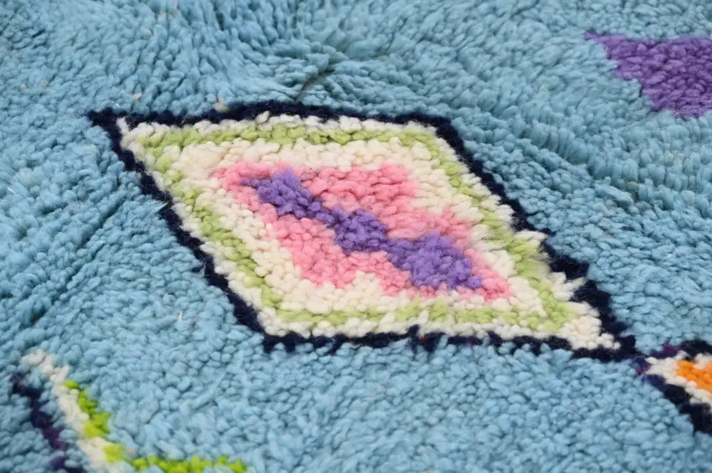 Blue Geometric Azilal Rug