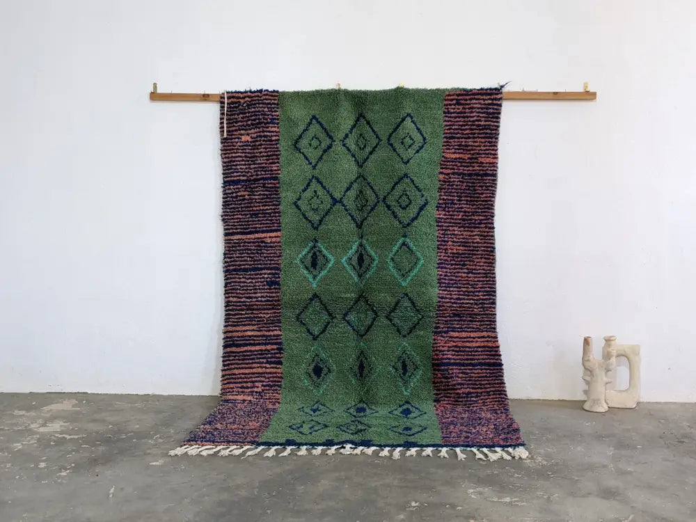 Green Moroccan Wool Rug