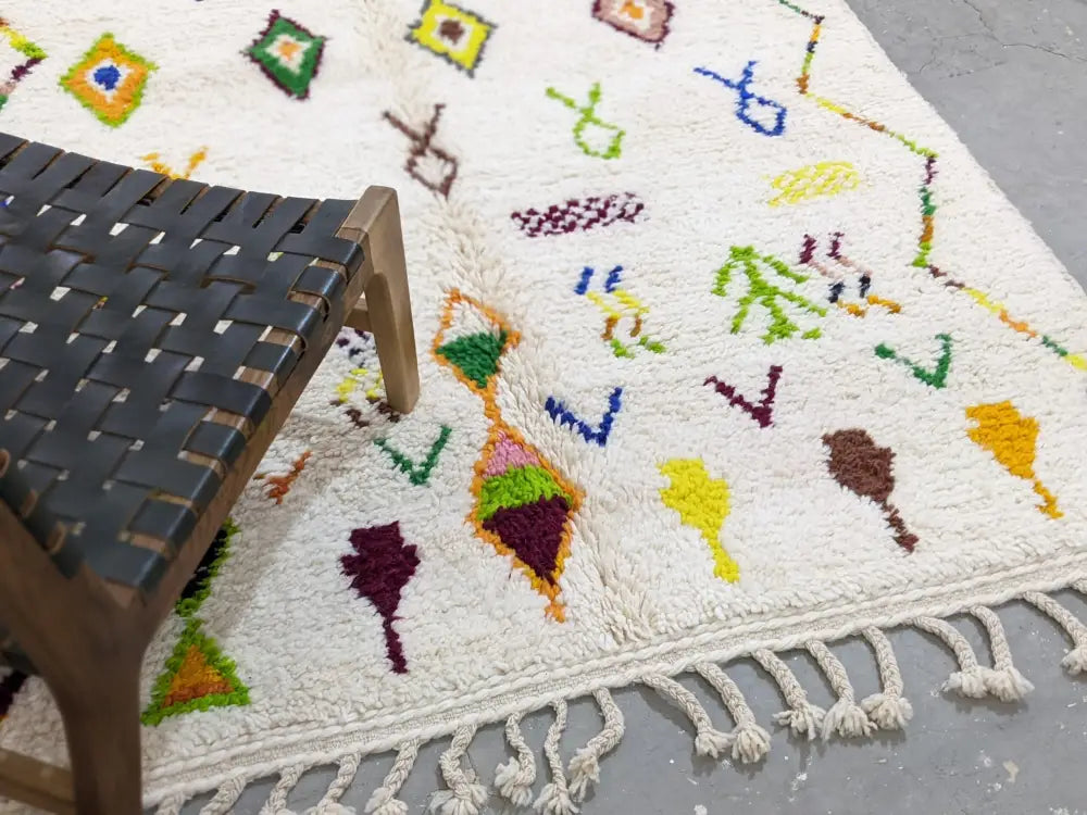 Beige Moroccan Wool Rug