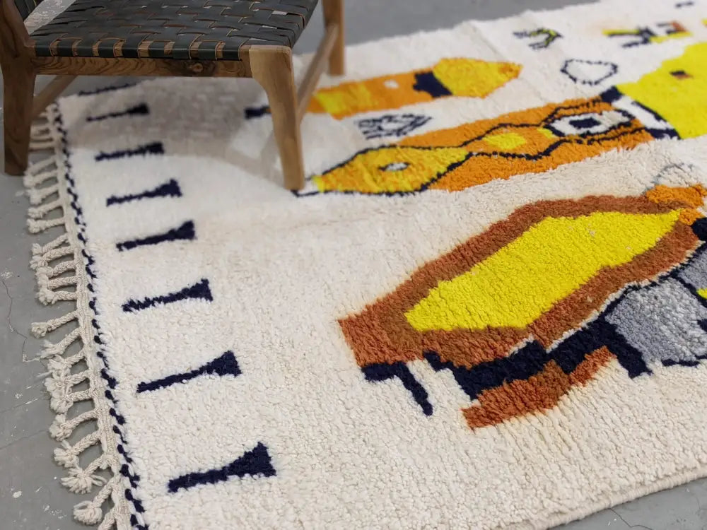 Cream Moroccan Azilal Rug for Diverse Decor