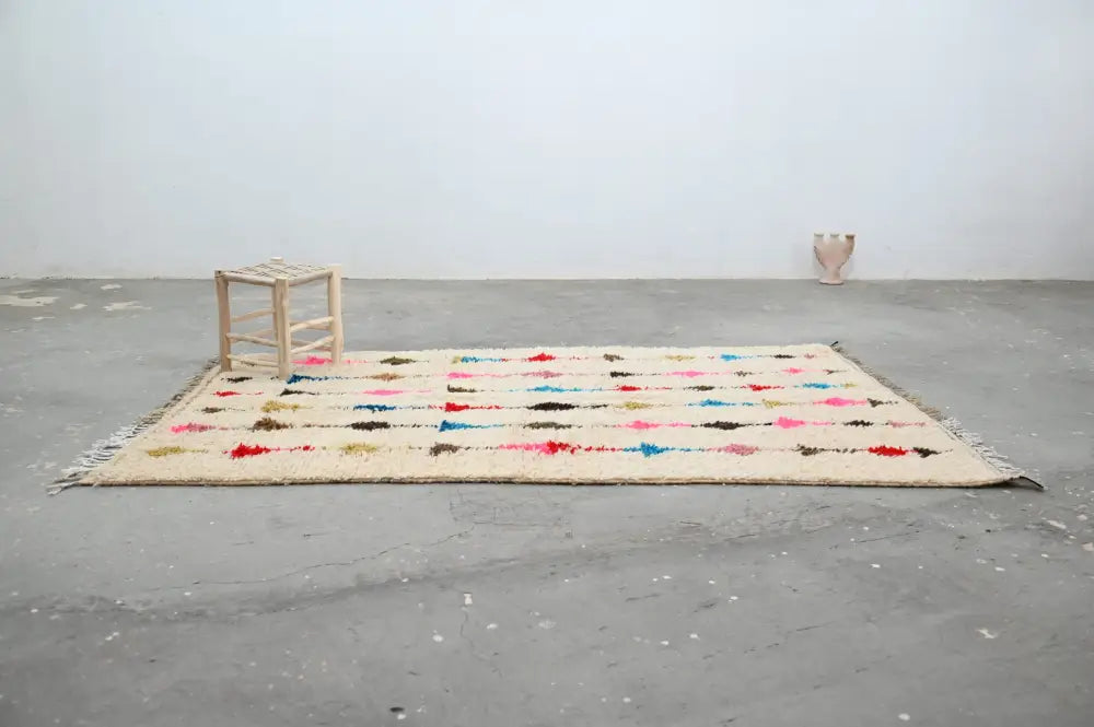 Geometric Beige Moroccan Carpet