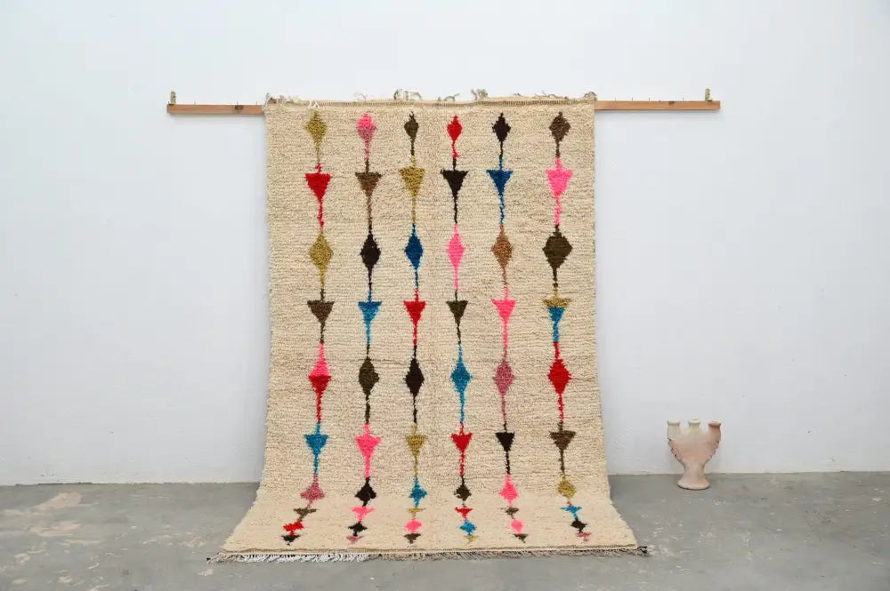 Geometric Beige Moroccan Carpet