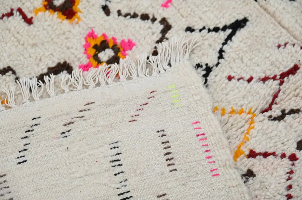 Beige Wool Azilal Rug in Neutral Tones