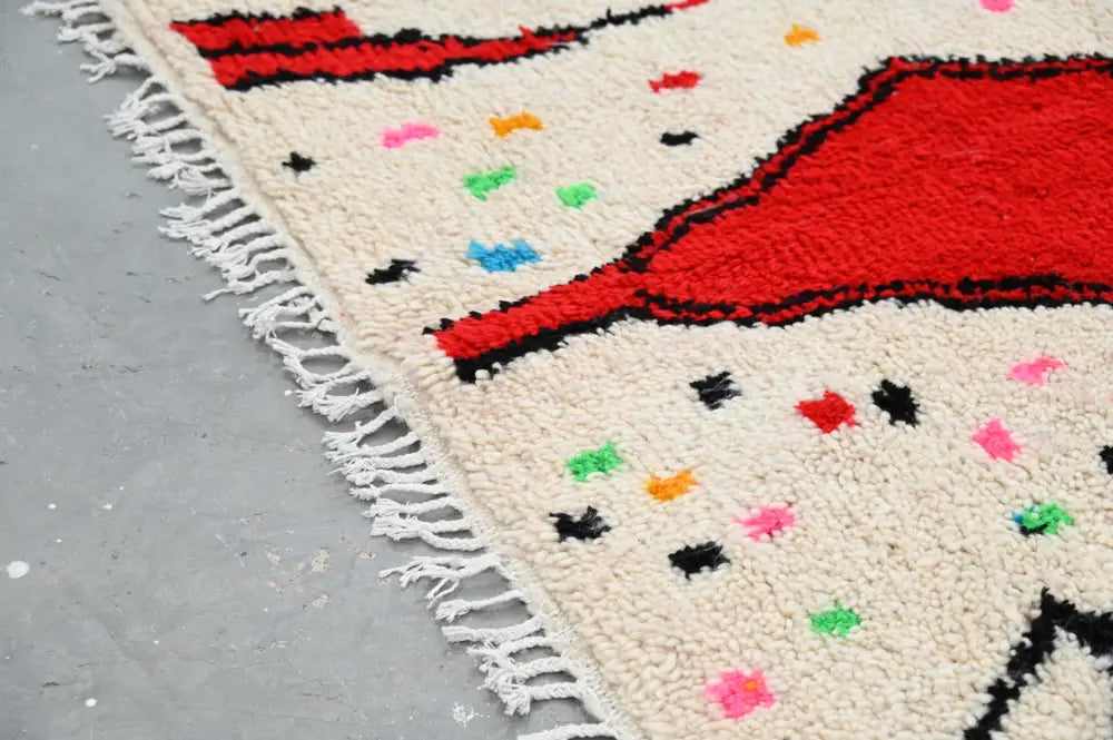 Beige Abstract Azilal Rug
