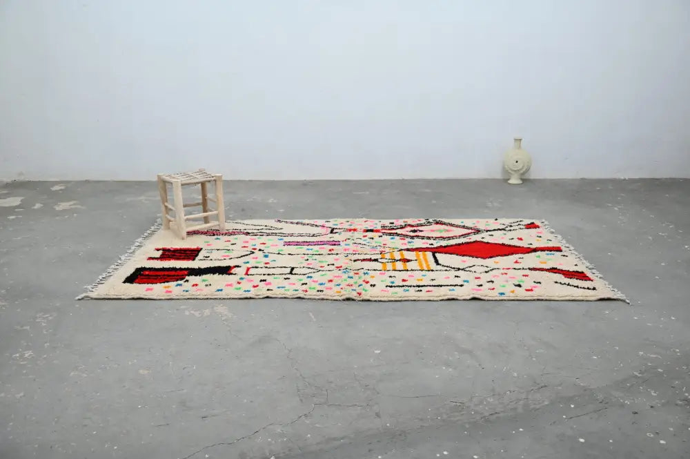 Beige Abstract Azilal Rug