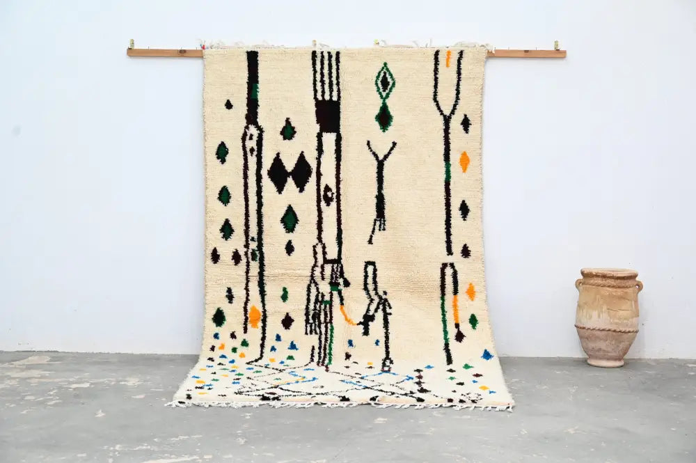 Beige Moroccan Accent Rug
