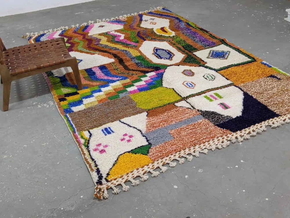 Multicolored Geometric Azilal Rug