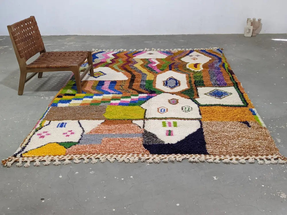 Multicolored Geometric Azilal Rug