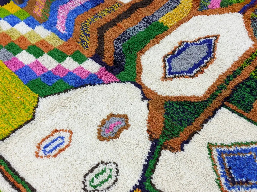 Multicolored Geometric Azilal Rug