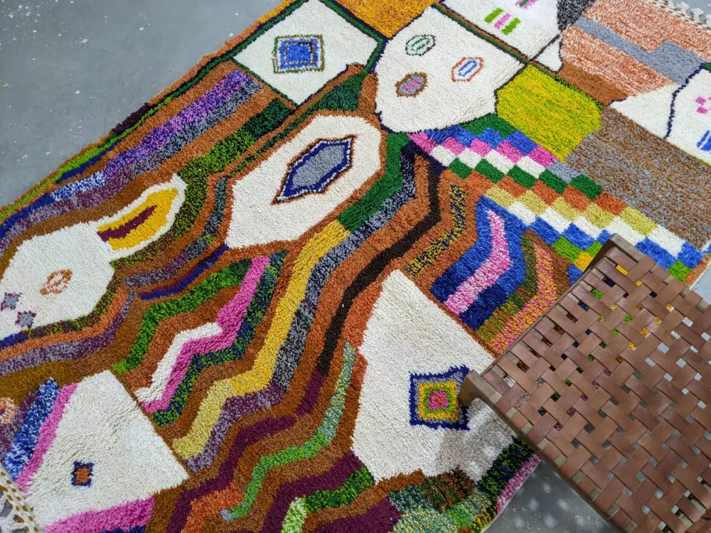 Multicolored Geometric Azilal Rug