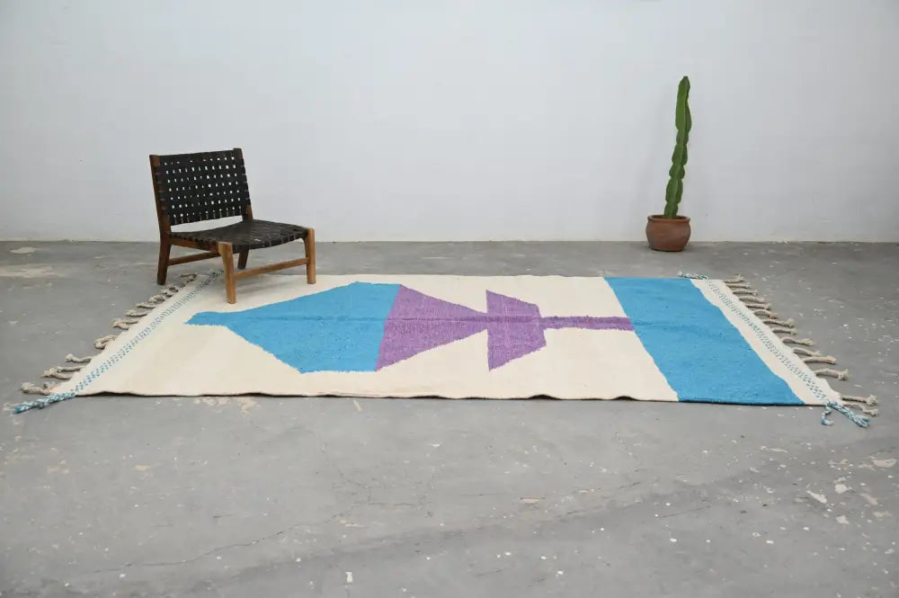 Beige Turquoise Azilal Rug