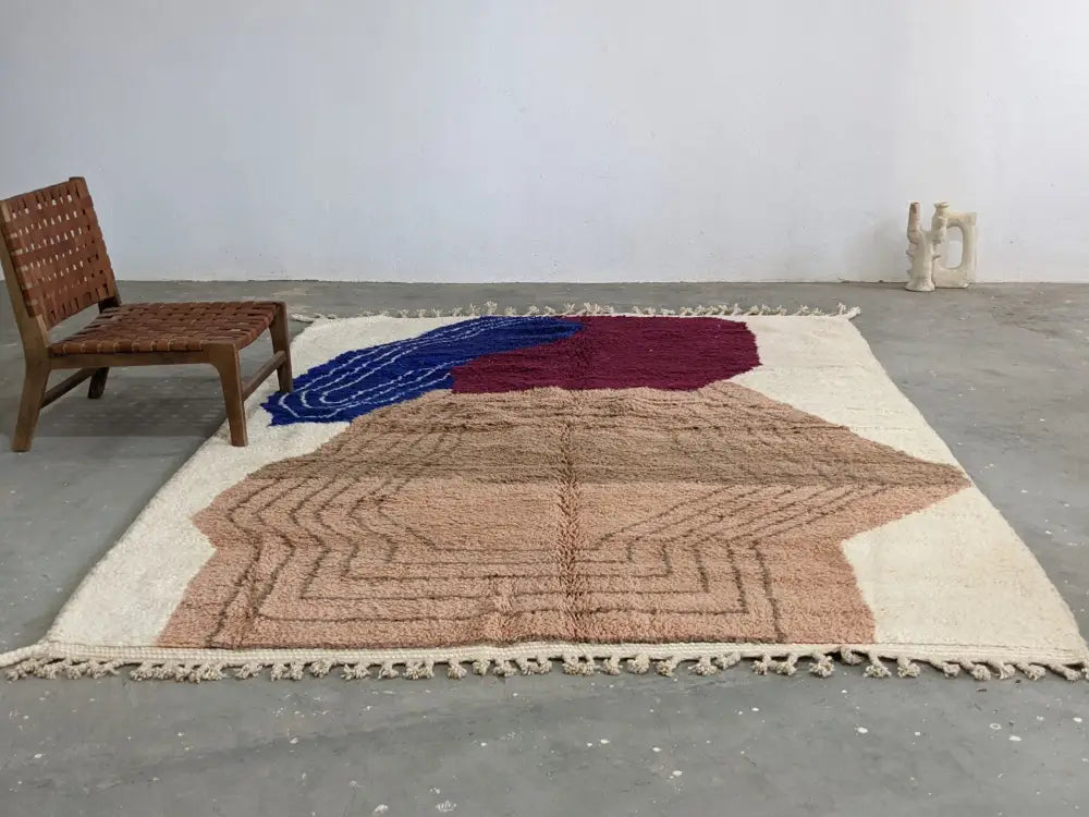 Beige Blue Azilal Rug