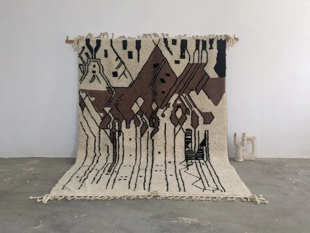 Beige Brown Moroccan Rug