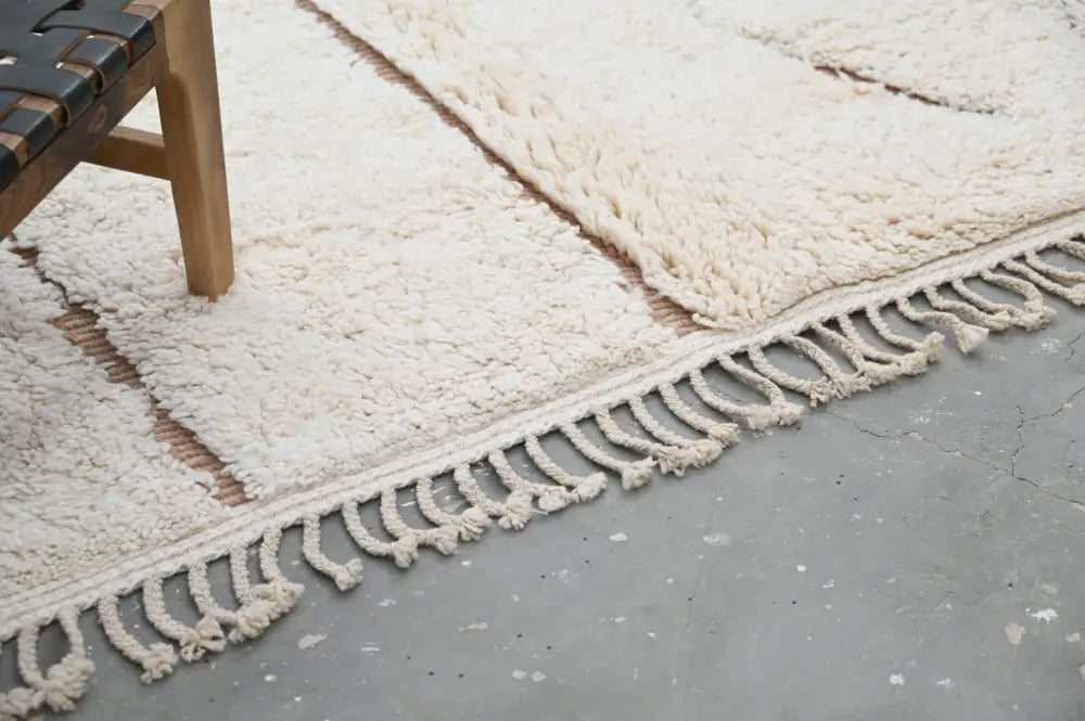 Cream Beige Moroccan Rug
