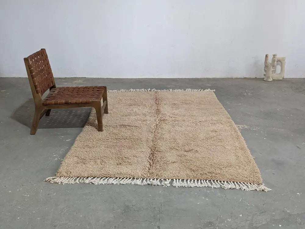 Beige Plush Beni Ouarain Rug