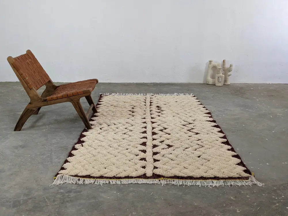 Beige Brown Woven Rug