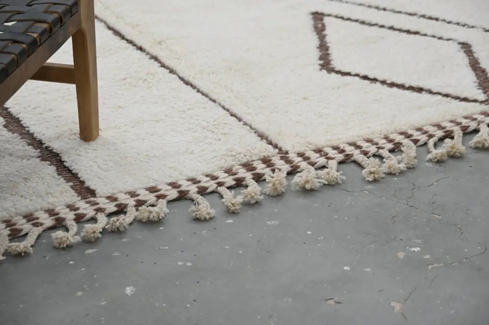 Beige Brown Geometric Rug