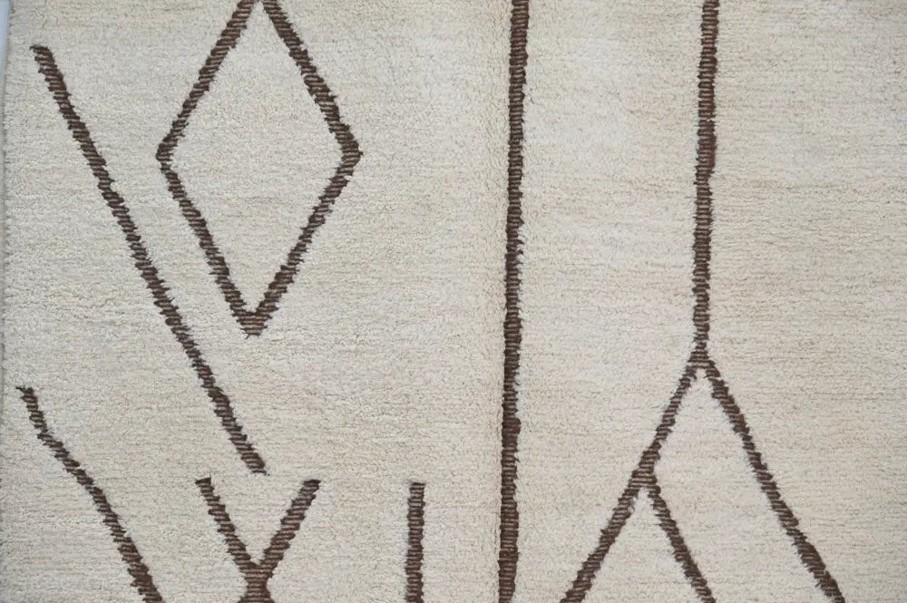 Beige Brown Geometric Rug