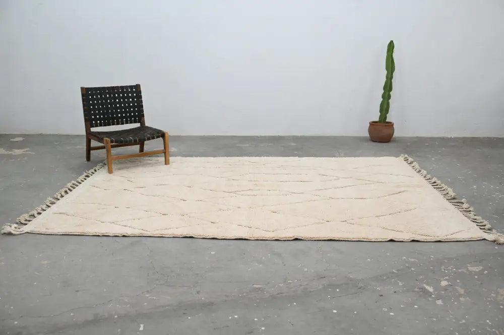 Beige Beni Ouarain Living Rug