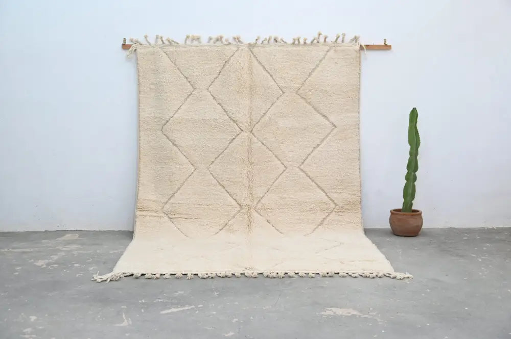 Beige Diamond Beni Ouarain Rug