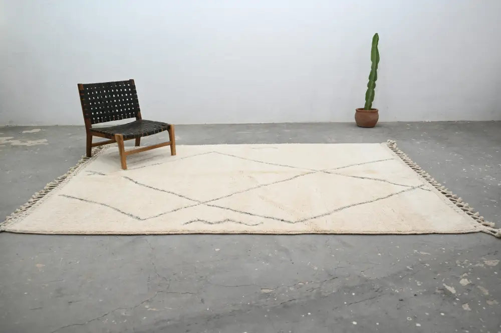 Beige Black Berber Rug