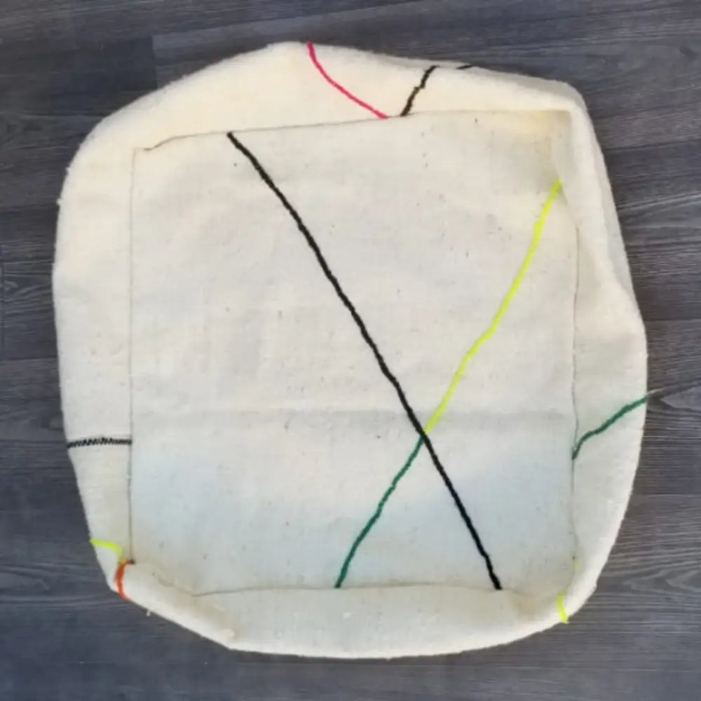 White Square Pouf