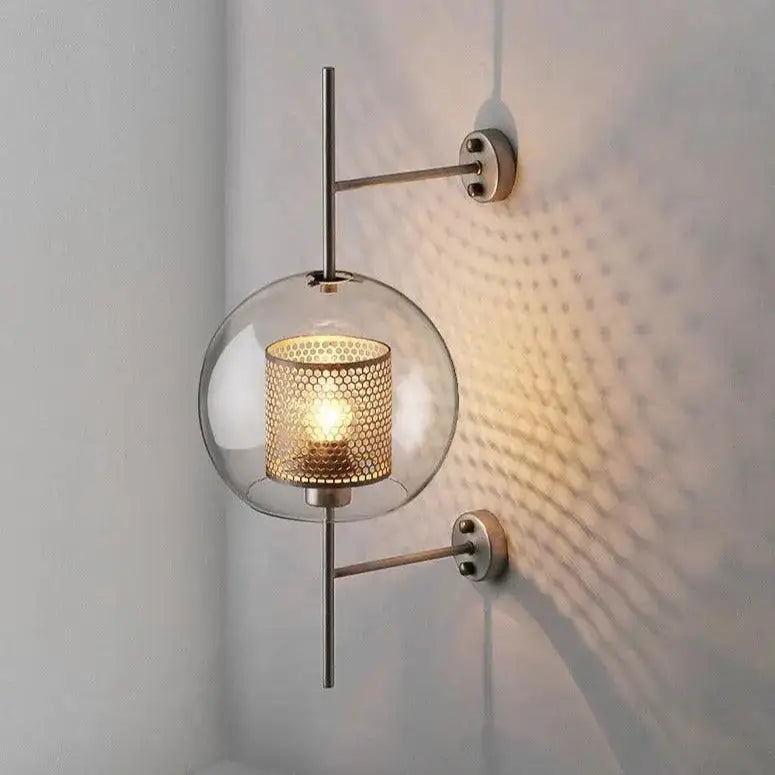Amber Glass Brass Sconce